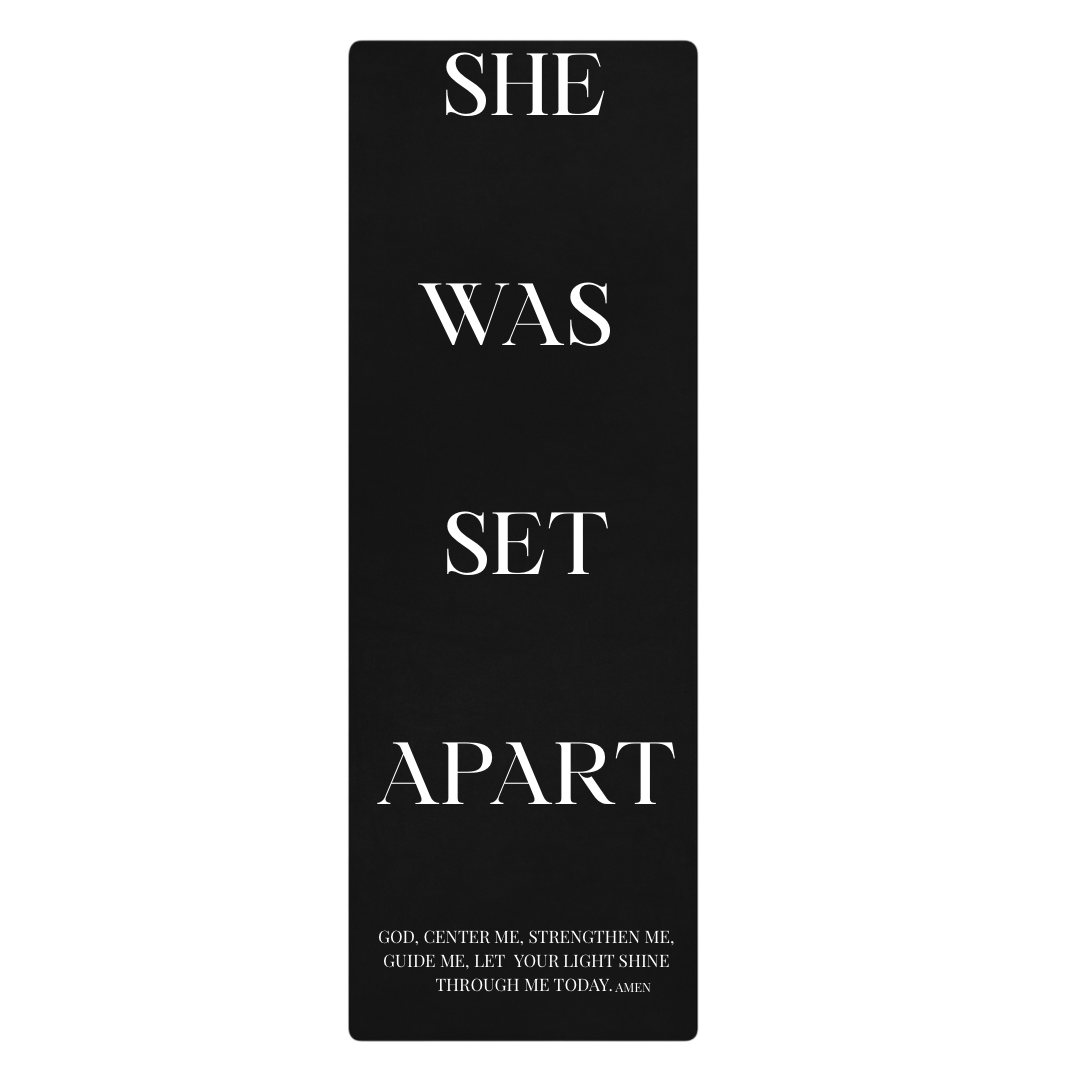 She Was Set Apart Yoga Mat – Faith & Focus Edition