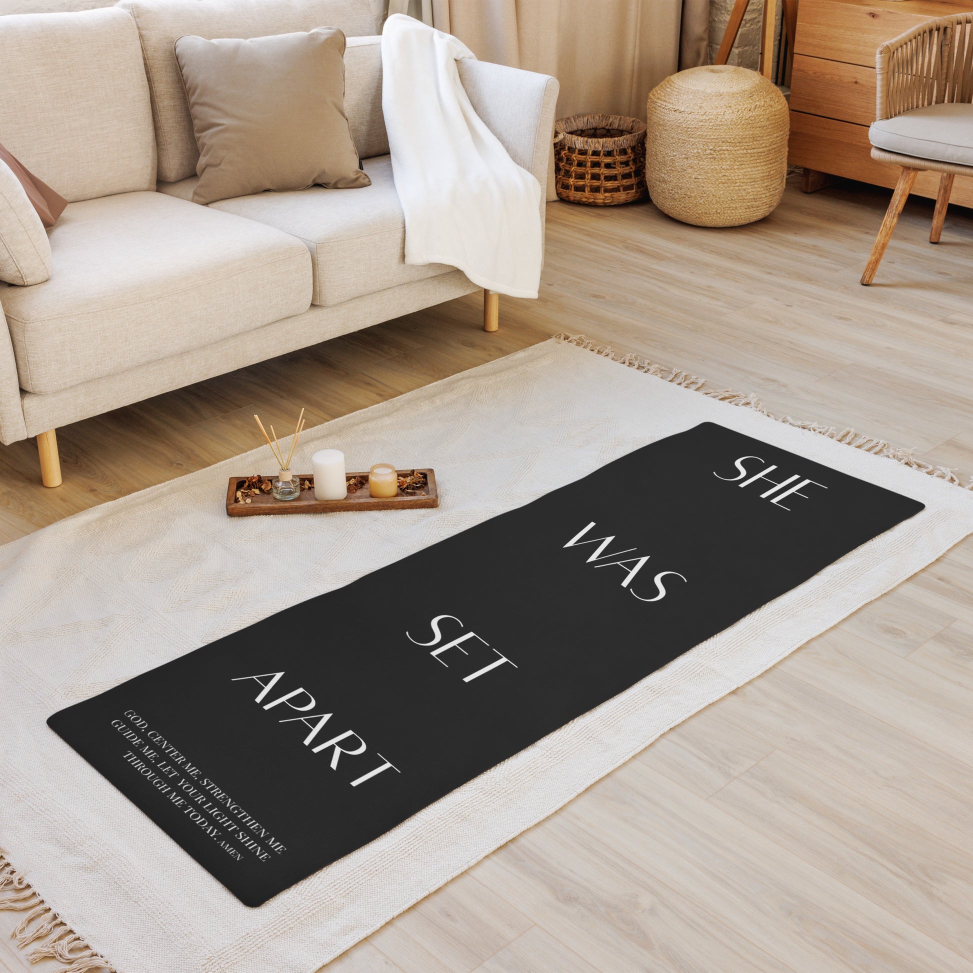 She Was Set Apart Yoga Mat – Faith & Focus Edition
