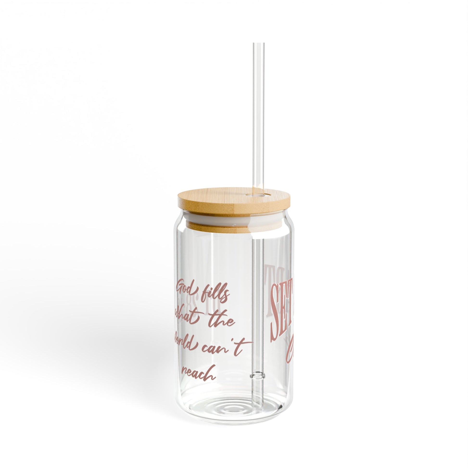 Set Apart Club Glass Jar Cup w/ Bamboo Lid